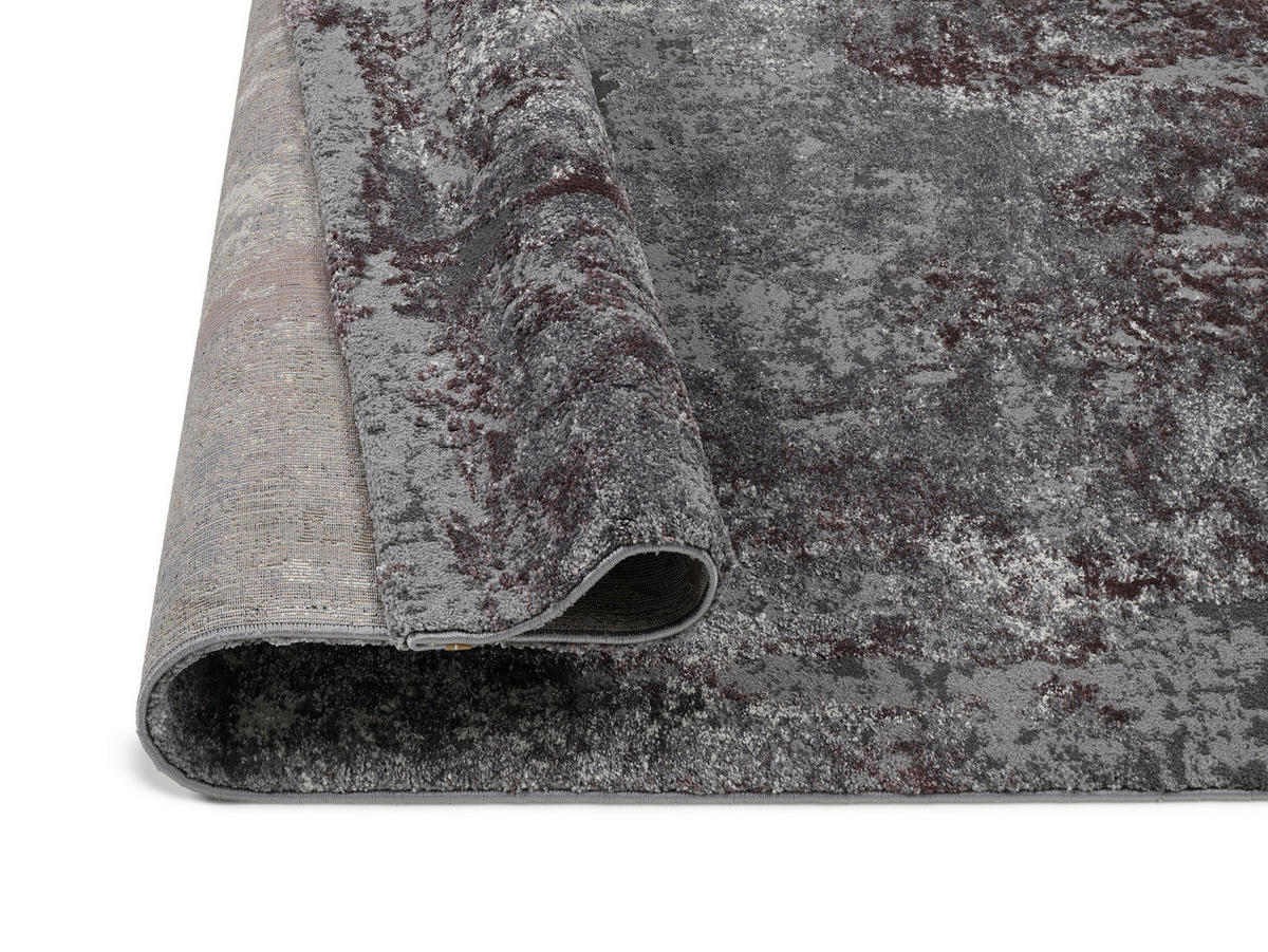 VINTAGE-TEPPICH 65/130 cm Timeline Quantum Aubergine, Beige  - Beige/Aubergine, Design, Textil (65/130cm) - Novel