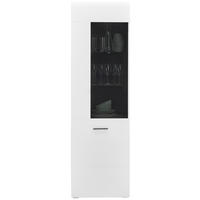 VITRINĂ  in alb, antracit  - alb/antracit, Modern, plastic/sticlă (60/206/41cm) - Hom`in