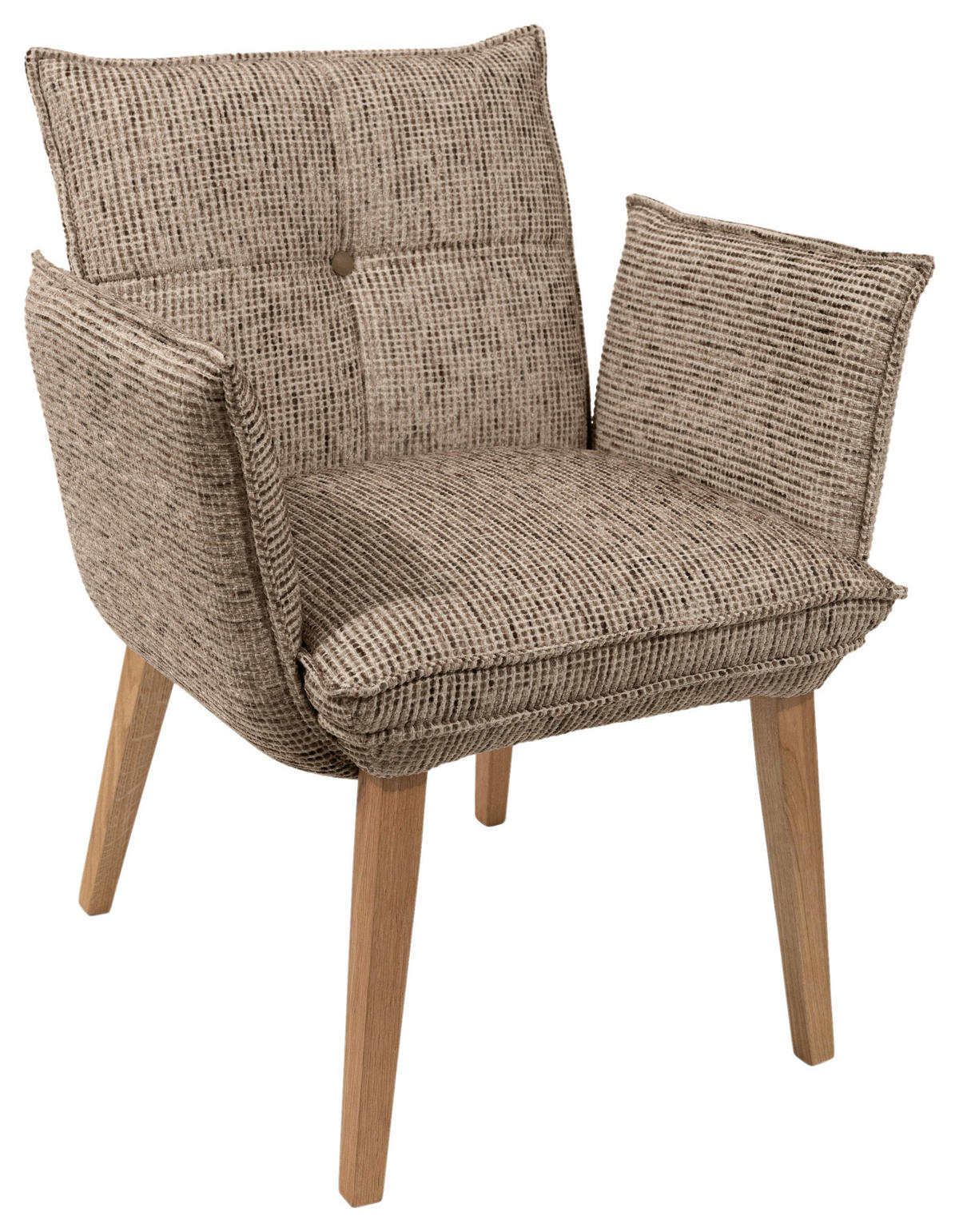 ARMLEHNSTUHL  in Chenille  - Eichefarben/Braun, KONVENTIONELL, Holz/Textil (72/86/65cm) - Valdera