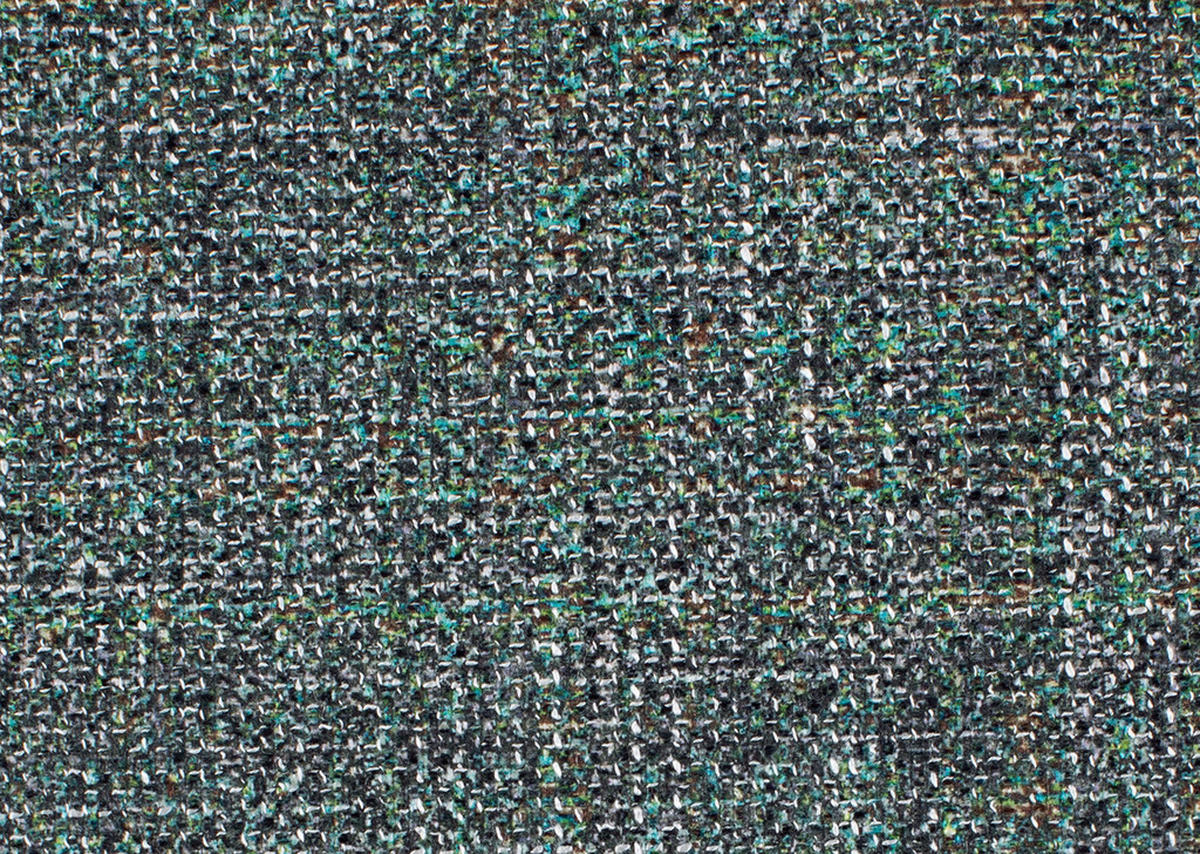 SITZBANK 224/92/78 cm  in Türkis, Chromfarben  - Türkis/Chromfarben, Design, Textil/Metall (224/92/78cm) - Dieter Knoll