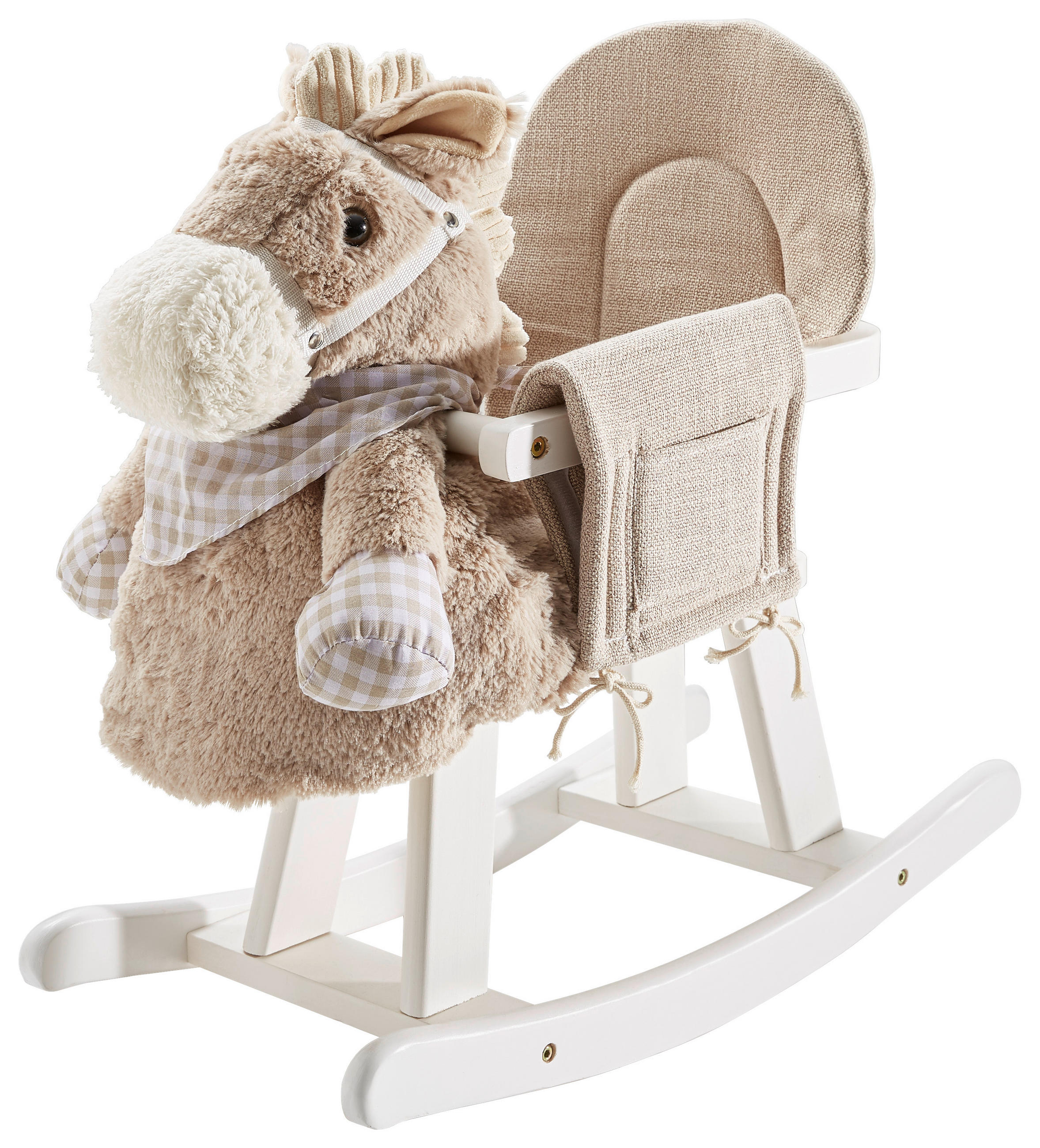 SCHAUKELPFERD - Naturfarben/Grau, Basics, Holz/Textil (61/28/57cm) - My Baby Lou