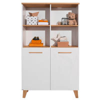 REGAL  94,8/159/39,9 cm Weiss, Eichefarben  - Weiss/Eichefarben, Konventionell, Holz/Holzwerkstoff (94,8/159/39,9cm) - Paidi