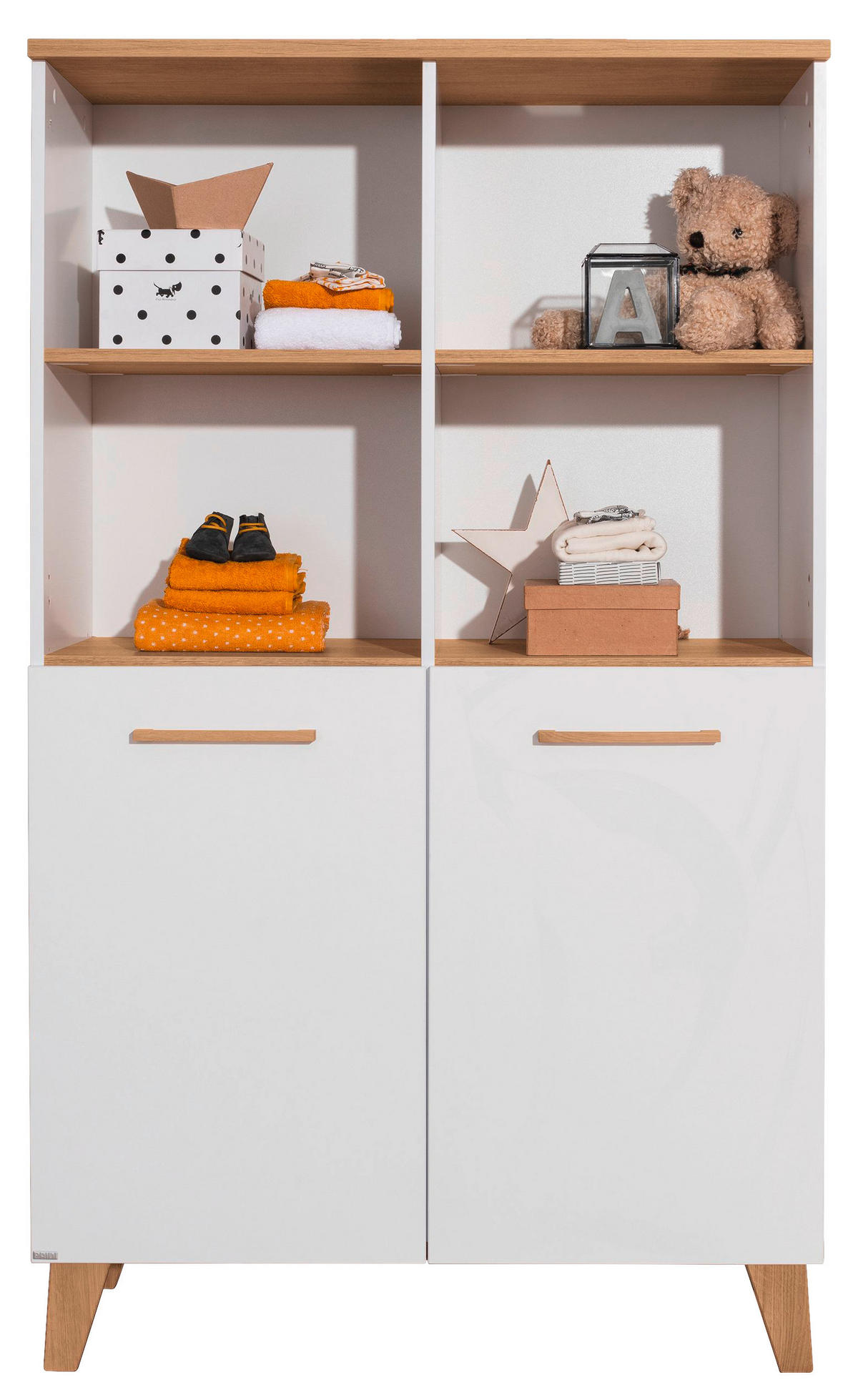REGAL  94,8/159/39,9 cm Weiss, Eichefarben  - Weiss/Eichefarben, Konventionell, Holz/Holzwerkstoff (94,8/159/39,9cm) - Paidi