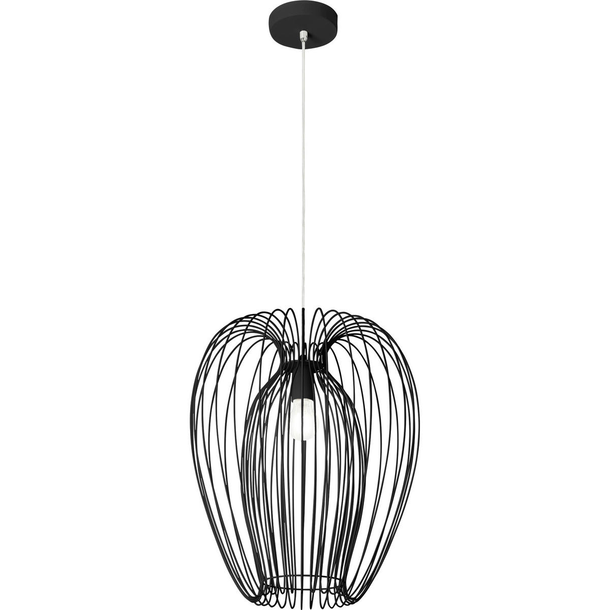 HÄNGELEUCHTE Camp 40/200 cm   - Schwarz, LIFESTYLE, Metall (40/200cm) - Fabas Luce