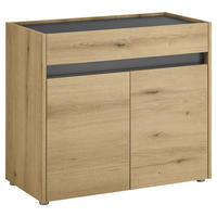 SCHUHSCHRANK Anthrazit, Eichefarben  - Eichefarben/Anthrazit, Design, Holzwerkstoff/Kunststoff (80/70/40cm) - Modante