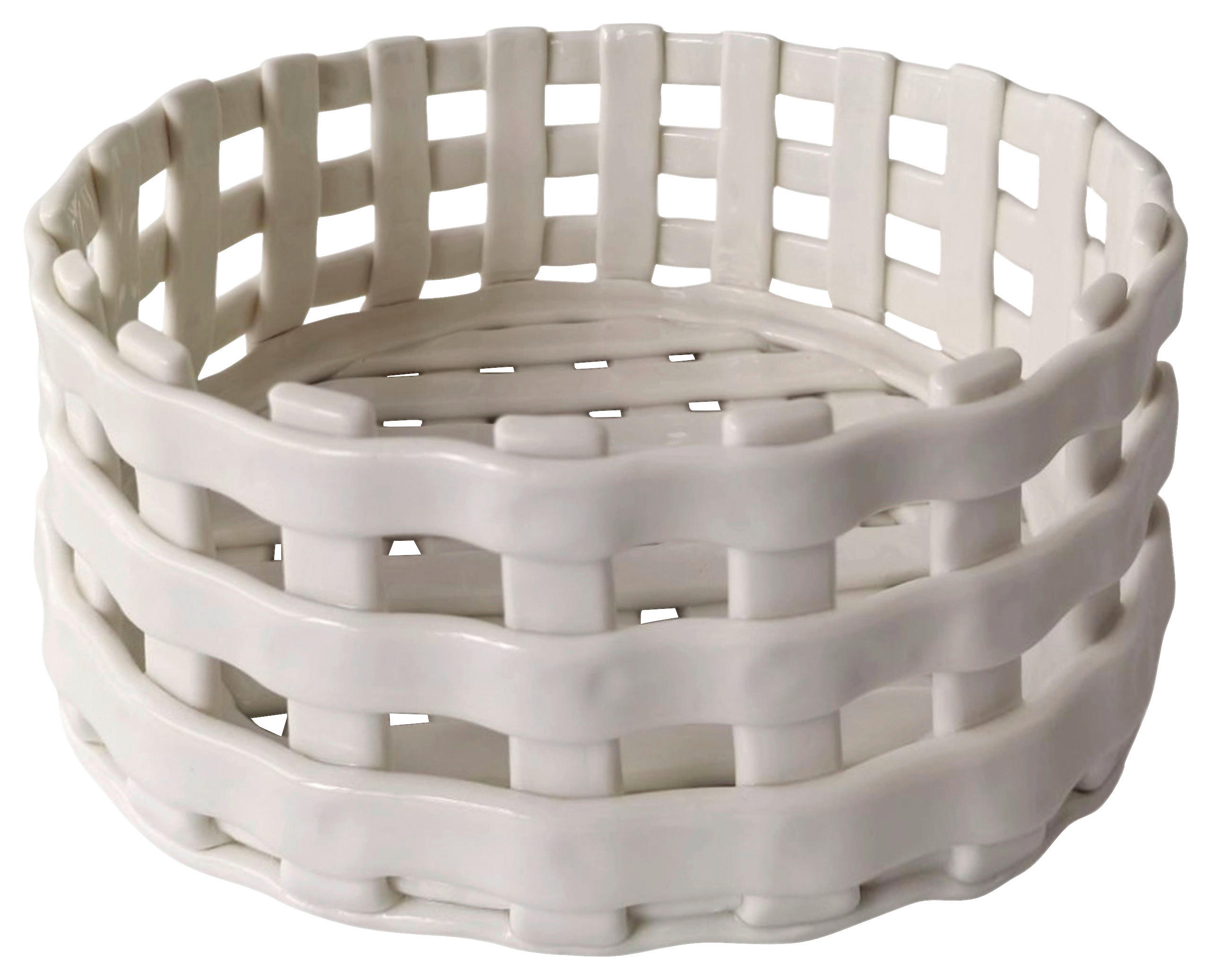 DEKOKORB - Weiß, Design, Keramik (20/8cm) - Ambia Home