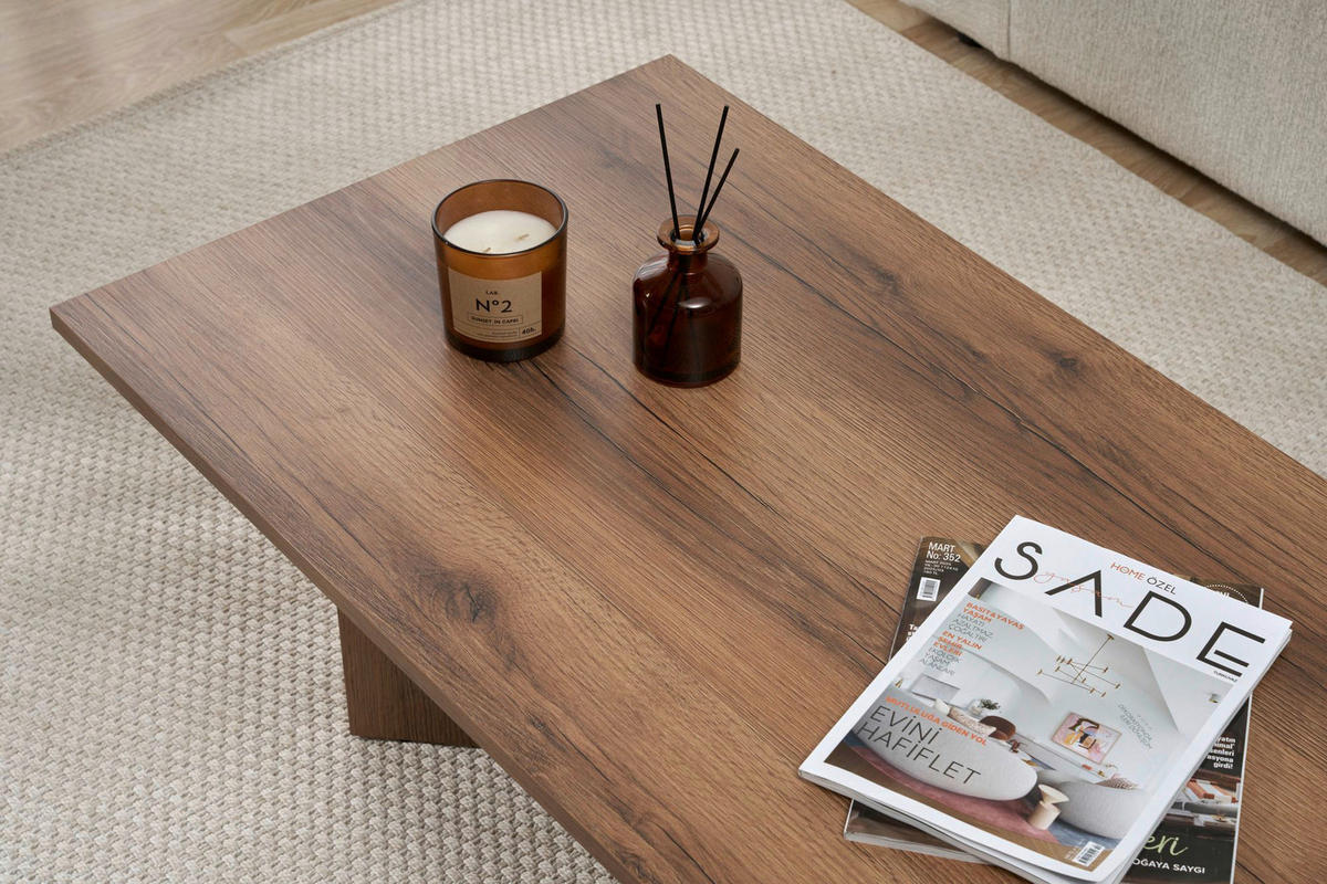 COUCHTISCH rechteckig Walnussfarben  - Walnussfarben, Design, Holzwerkstoff (119/40/60cm) - MID.YOU