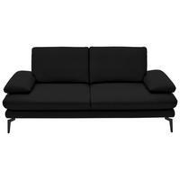 2,5-SITZER in Echtleder Schwarz  - Schwarz, Design, Leder/Metall (196/86/104cm) - Dieter Knoll