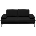 2,5-SITZER  in Echtleder Schwarz   - Schwarz, Design, Leder/Metall (196/86/104cm) - Dieter Knoll