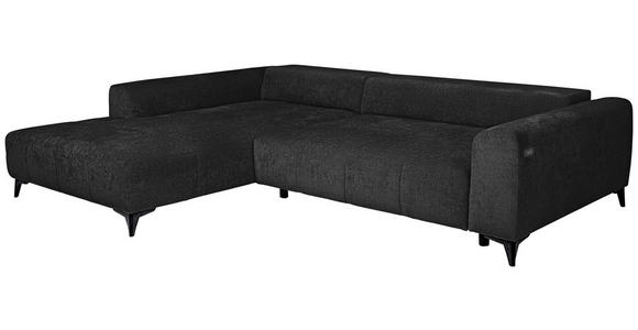 ECKSOFA  in Chenille Schwarz  222/279 cm  - Schwarz, KONVENTIONELL, Kunststoff/Textil (222/279cm) - Hom`in