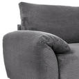 ECKSOFA Dunkelgrau Cord  - Dunkelgrau/Schwarz, KONVENTIONELL, Kunststoff/Textil (266/180cm) - Carryhome