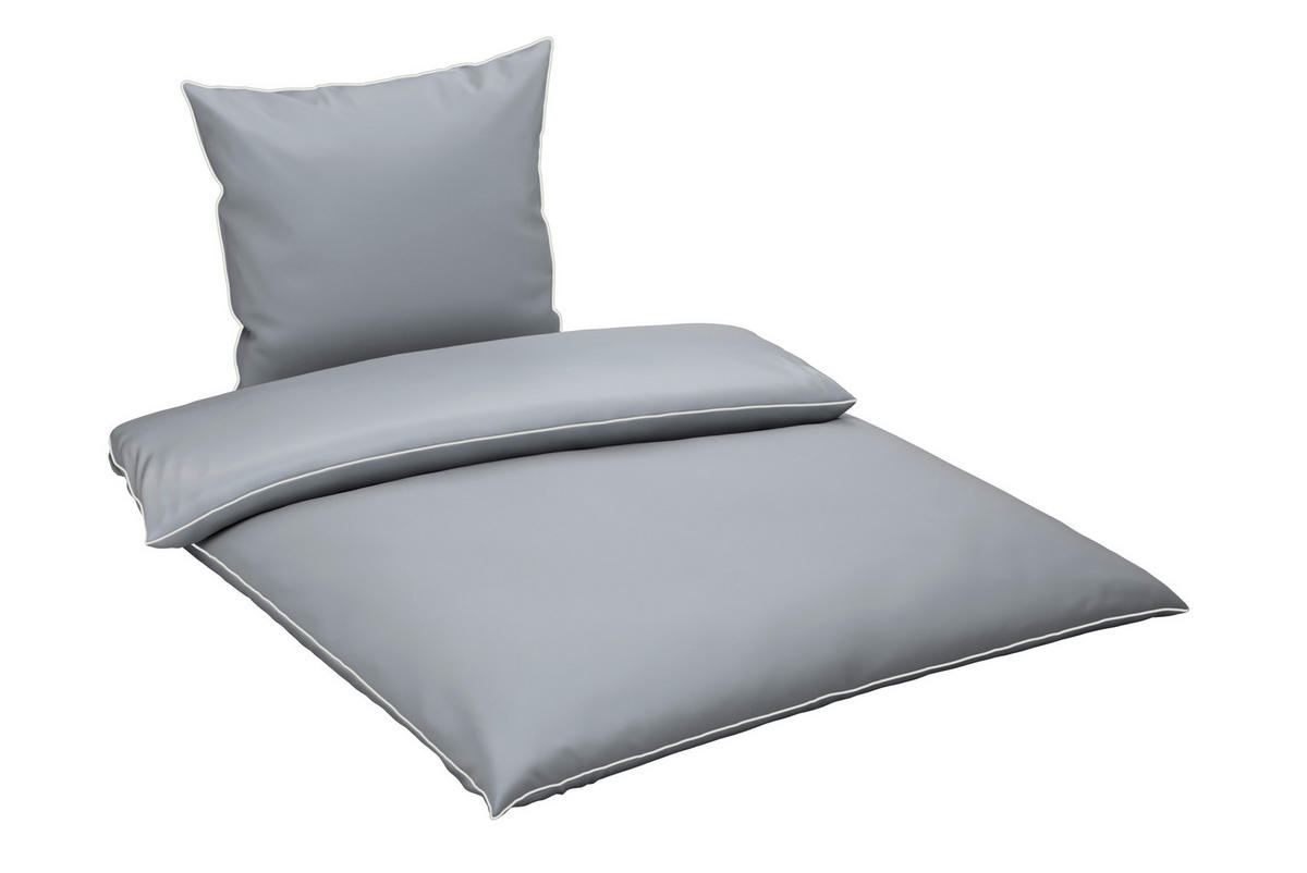 BETTWÄSCHE Calla Flachgewebe 200/200 cm  - Hellgrau, Basics, Textil (200/200cm) - Dieter Knoll