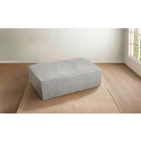 HOCKER in Textil, Holzwerkstoff Hellgrau  - Hellgrau/Schwarz, KONVENTIONELL, Holzwerkstoff/Kunststoff (105/43/65cm) - Livetastic