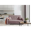 SCHLAFSOFA  mit Chenille Rosa  - Silberfarben/Rosa, Design, Kunststoff/Textil (155/105/75cm) - MID.YOU