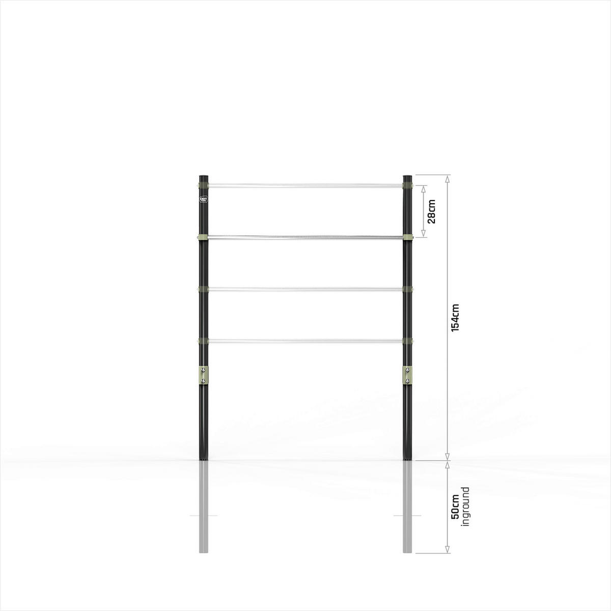 KLETTERGERÜST - Schwarz/Hellgrün, MODERN, Metall (115/154/10cm)