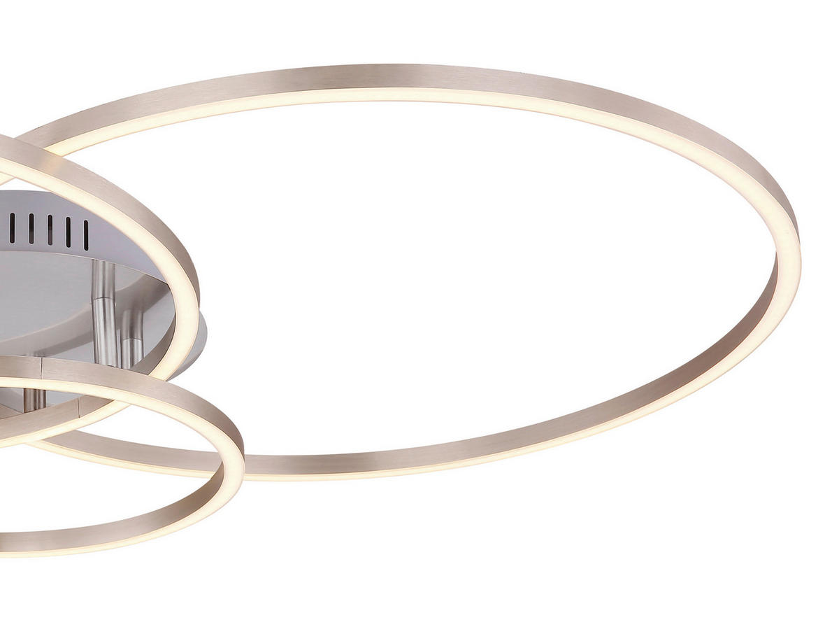 LED-DECKENLEUCHTE 68/55/10 cm   - Opal/Weiß, Design, Kunststoff/Metall (68/55/10cm) - Globo