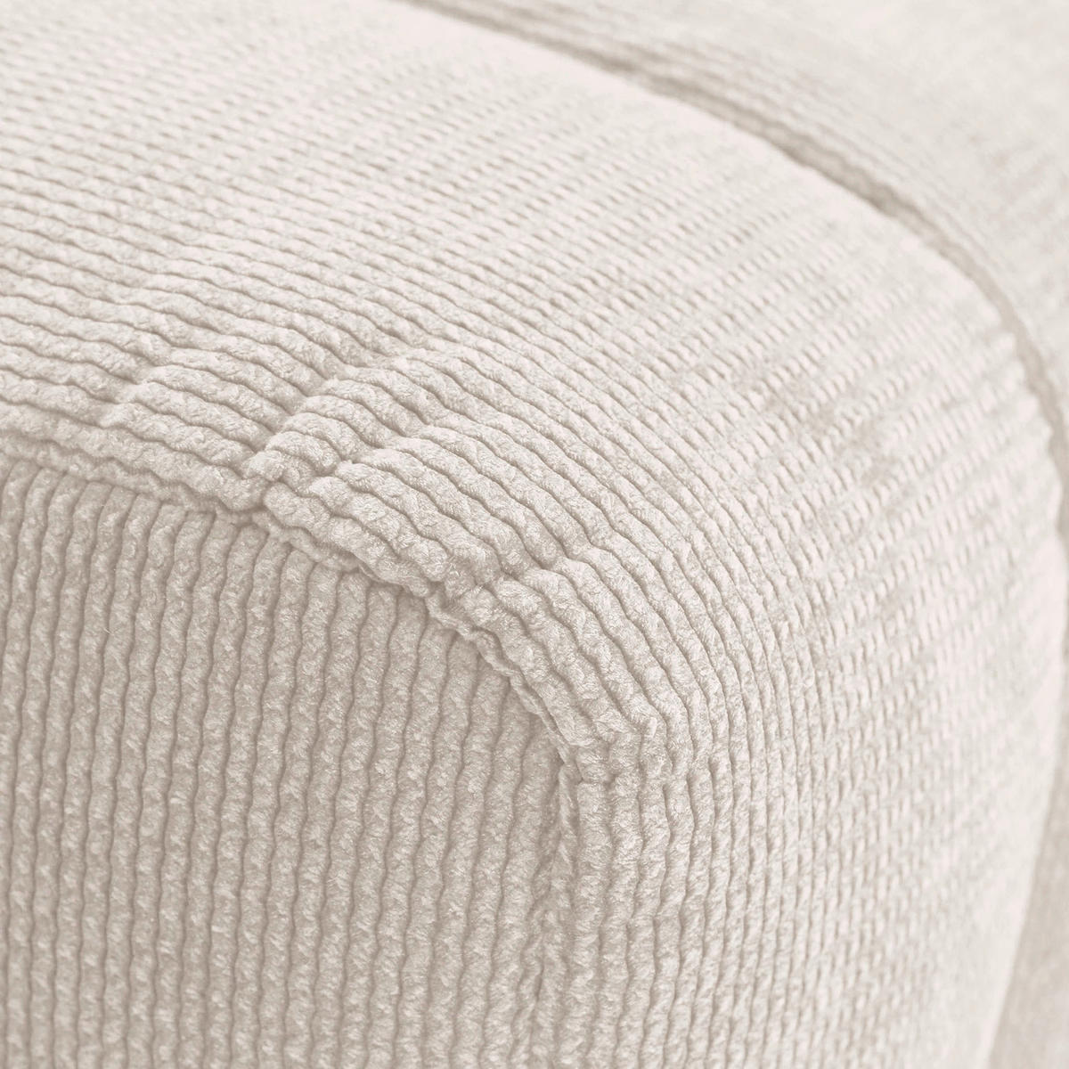 HOCKER in Textil Beige  - Beige/Schwarz, Design, Kunststoff/Textil (43/50/43cm) - Novel