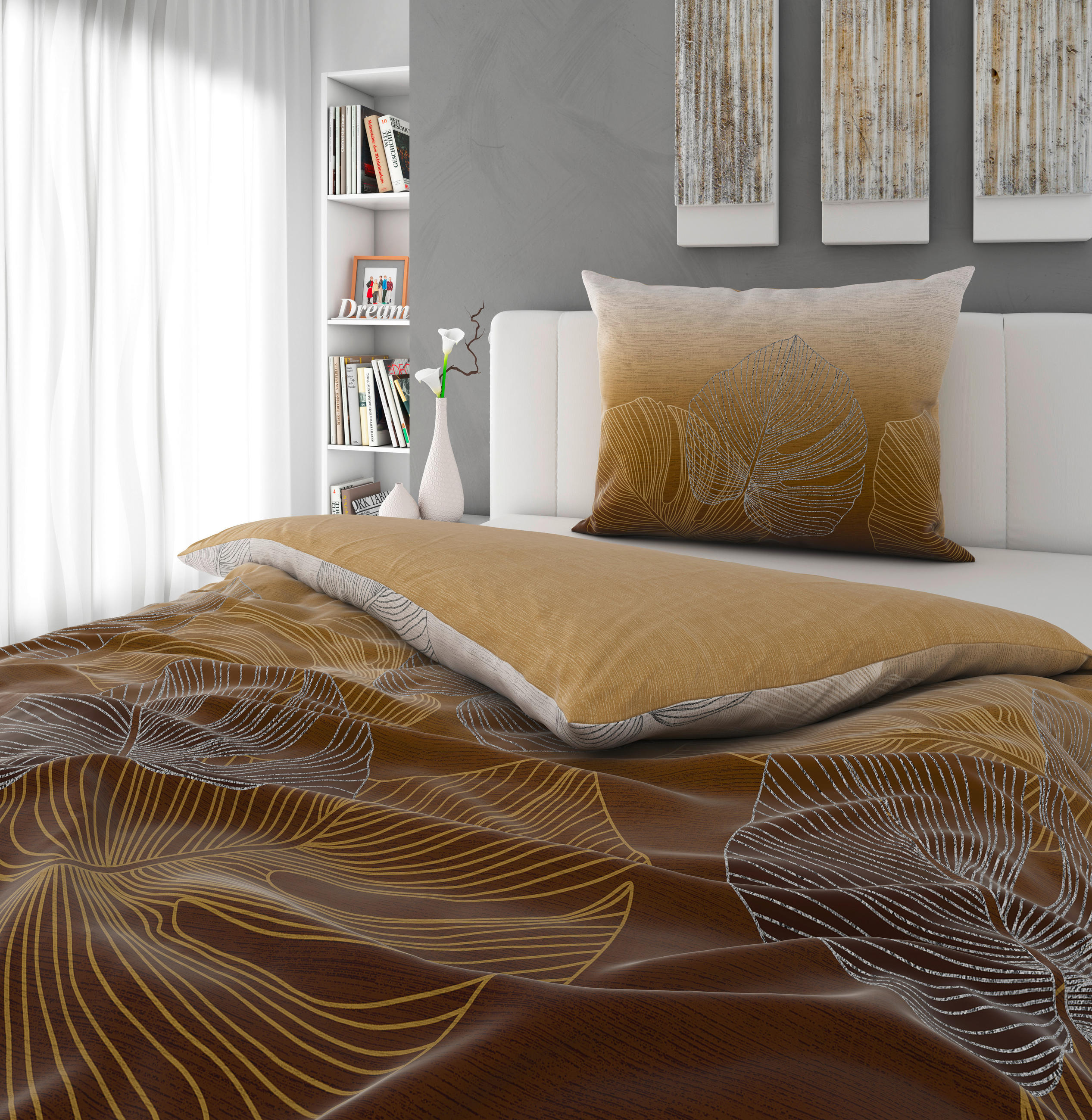 WENDEBETTWÄSCHE Mavie Satin 140/200 cm  - Multicolor, KONVENTIONELL, Textil (140/200cm) - Novel