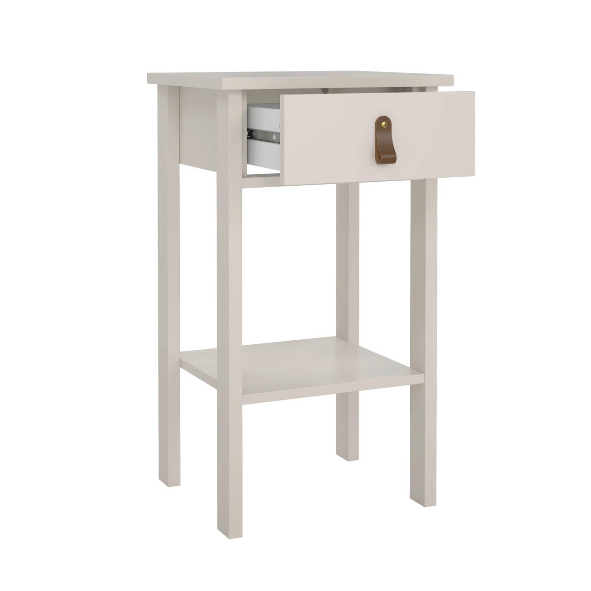 NACHTSCHRANK 40/70,1/34,2 cm Douglasie, Fichte, Kiefer, Lärche, Tanne  - Kaschmir/Silberfarben, MODERN, Leder/Holz (40/70,1/34,2cm) - MID.YOU