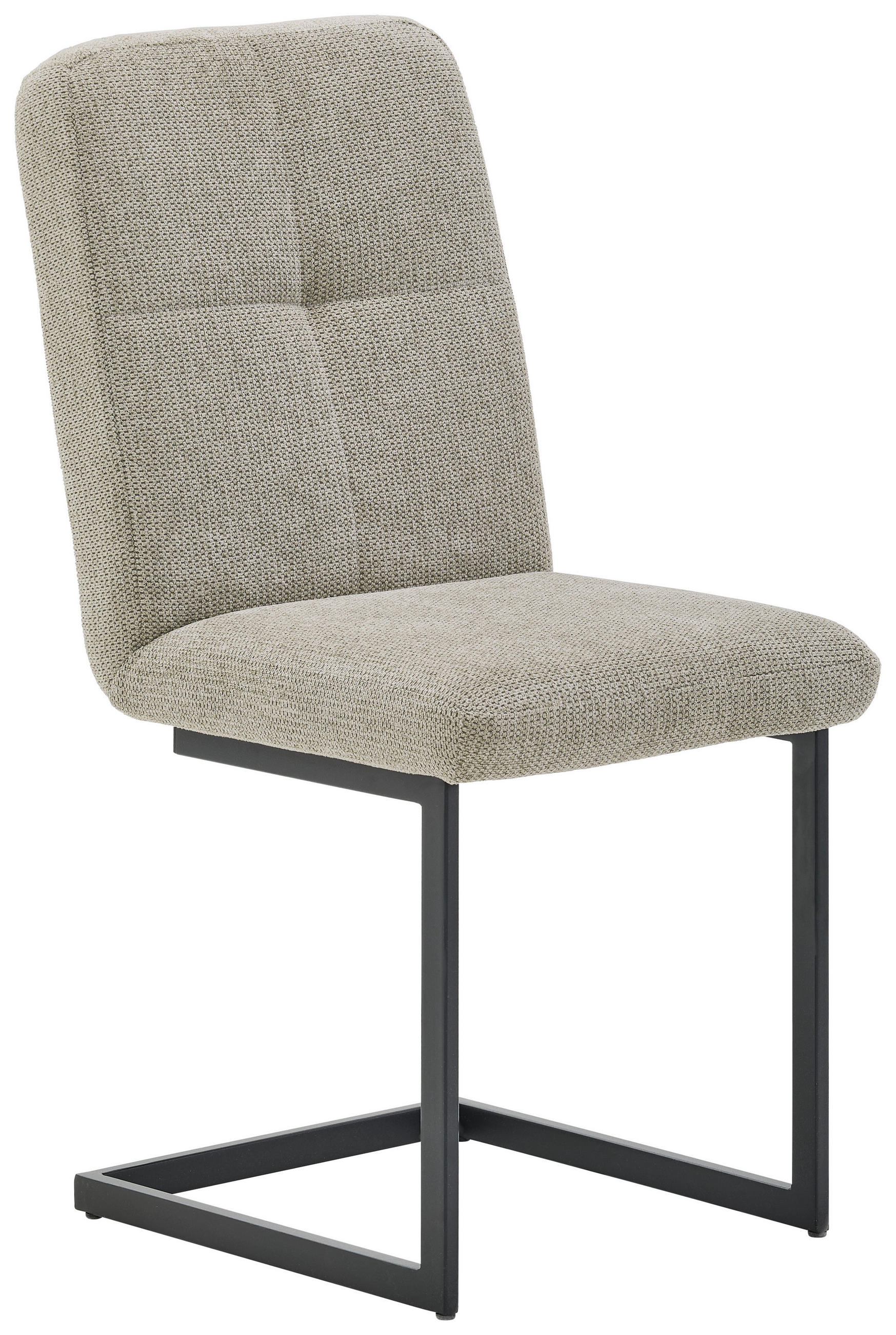 STUHL - Beige/Schwarz, Design, Textil/Metall (45/92,5/62cm) - Novel