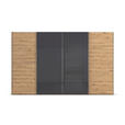SCHWEBETÜRENSCHRANK 361/223/68 cm 4-türig  - Chromfarben, KONVENTIONELL, Glas/Holzwerkstoff (361/223/68cm) - Novel