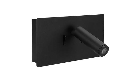 LED-WANDLEUCHTE LANCASTER - Schwarz, Basics, Metall (23/9-16/12cm) - Novel