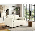 SCHLAFSOFA  in Chenille Creme  - Creme/Schwarz, KONVENTIONELL, Kunststoff/Textil (161/90/108cm) - Carryhome