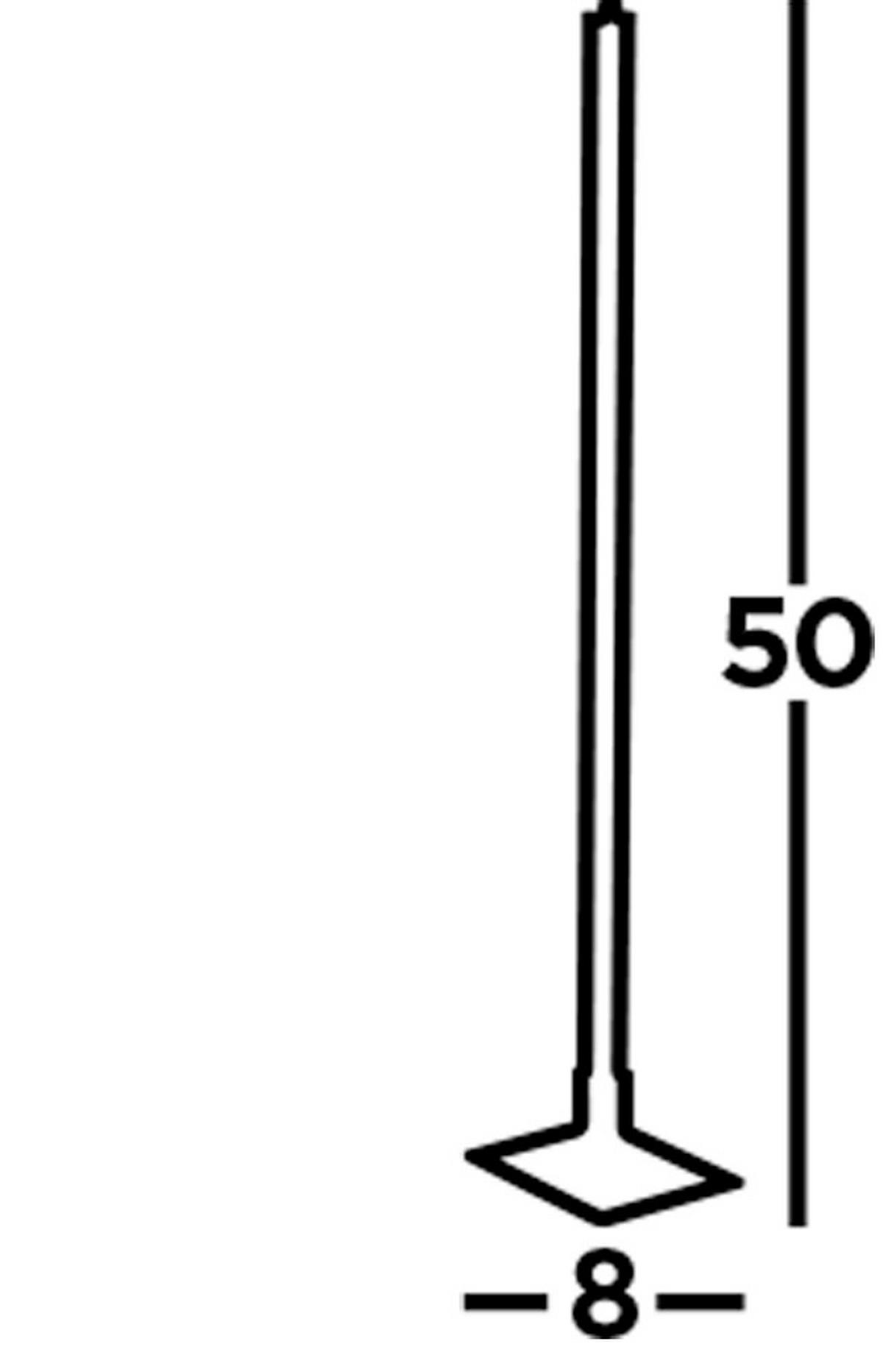 LED-STEHLEUCHTE Tribeca 8/10/50 cm   - Silberfarben/Weiß, MODERN, Kunststoff/Metall (8/10/50cm)