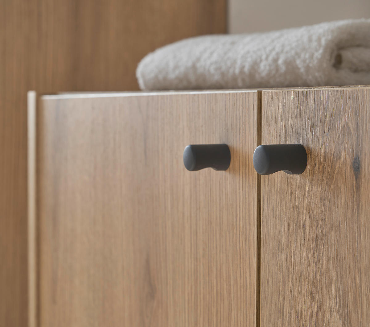 WASCHBECKENUNTERSCHRANK 80/60/36 cm  - Eichefarben/Schwarz, Modern, Holzwerkstoff/Kunststoff (80/60/36cm) - MID.YOU