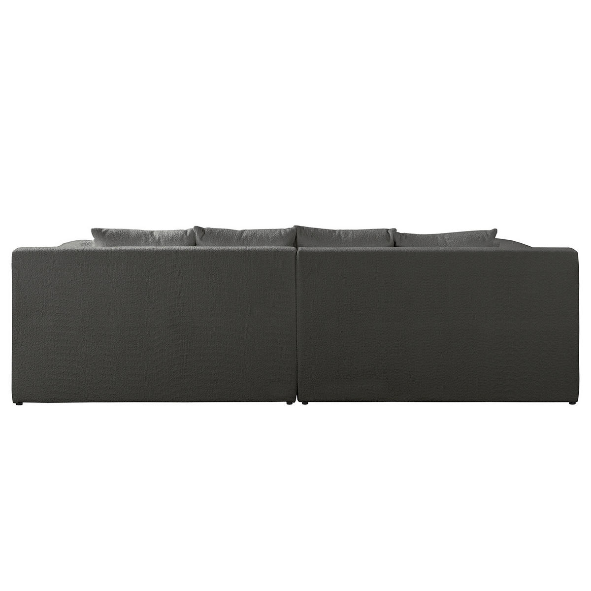 ECKSOFA Naomi in Chenille Anthrazit Rückenkissen  284/243 cm  - Anthrazit/Schwarz, Design, Kunststoff/Textil (284/243cm) - P & B