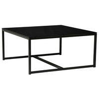 SOFFBORD i glas, metall 100/100/48 cm  - svart, Design, metall/glas (100/100/48cm) - Best Price