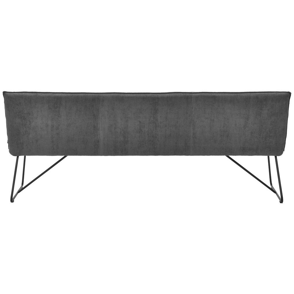 Thumbnail - Johann Jakob Sitzbank, Anthrazit, Textil, 3-Sitzer, 200x88x66 cm, erweiterbar, mit Rückenlehne, Esszimmer, Bänke, Sitzbä...