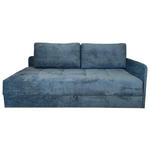 LIEGE in Velours Blau  - Blau/Schwarz, KONVENTIONELL, Kunststoff/Textil (205/80/95cm) - Xora