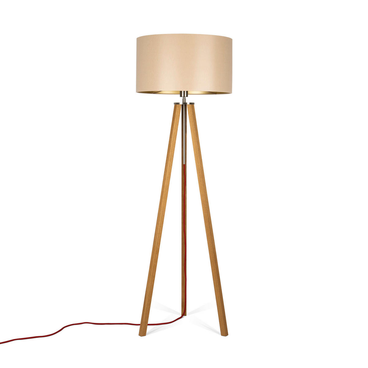 STEHLEUCHTE Skandinavisch 50/150/50 cm  - Eichefarben/Beige, MODERN, Naturmaterialien/Holz (50/150/50cm)