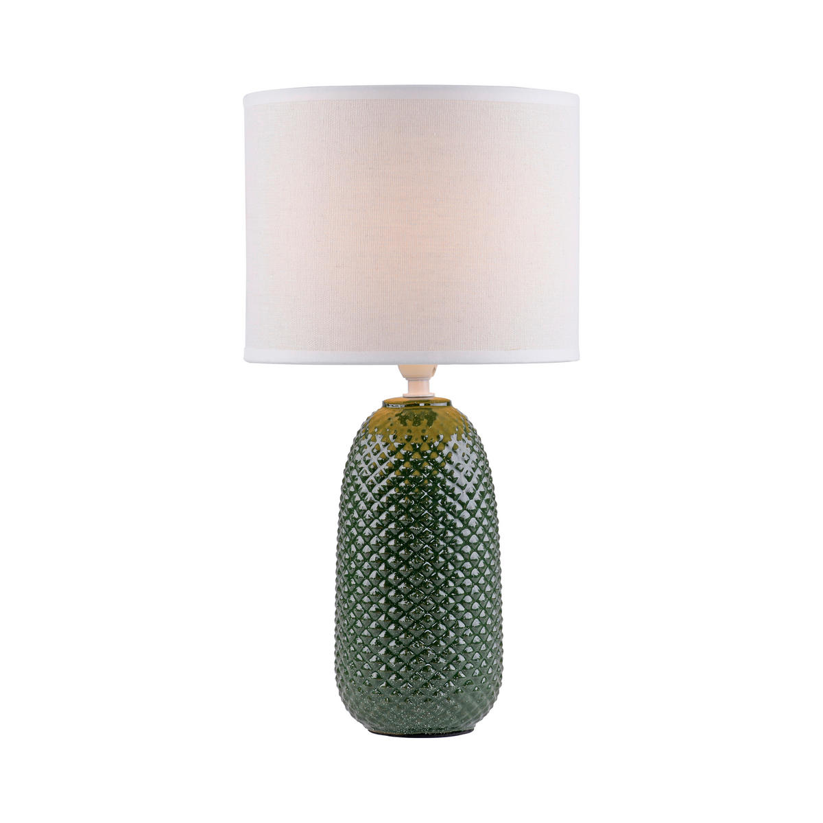 TISCHLEUCHTE PINE 20/20/38 cm  - Weiß/Grün, Design, Glas/Kunststoff (20/20/38cm)