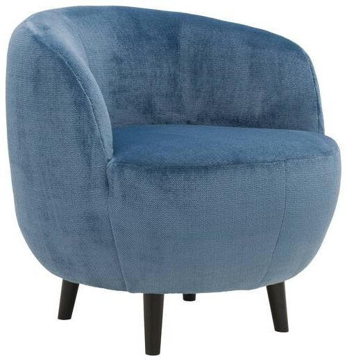 SESSEL Webstoff Blau    - Blau/Schwarz, Design, Holz/Textil (72/72/76cm) - LOOKS by W.Joop