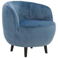 SESSEL Webstoff Blau    - Blau/Schwarz, Design, Holz/Textil (72/72/76cm) - LOOKS by W.Joop