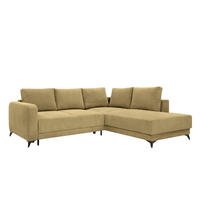 ECKSOFA CORTEZ Grün  - Schwarz/Grün, Design, Textil/Metall (260/215cm) - MID.YOU