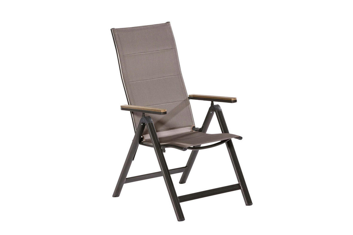 GARTENTISCHGRUPPE  - Graphitfarben/Grau, KONVENTIONELL, Glas/Kunststoff - Gardenson