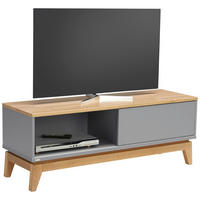 LOWBOARD STEN  in 123,5/46,5/39,6 cm  - Schieferfarben/Eichefarben, Modern, Holz/Holzwerkstoff (123,5/46,5/39,6cm) - Paidi