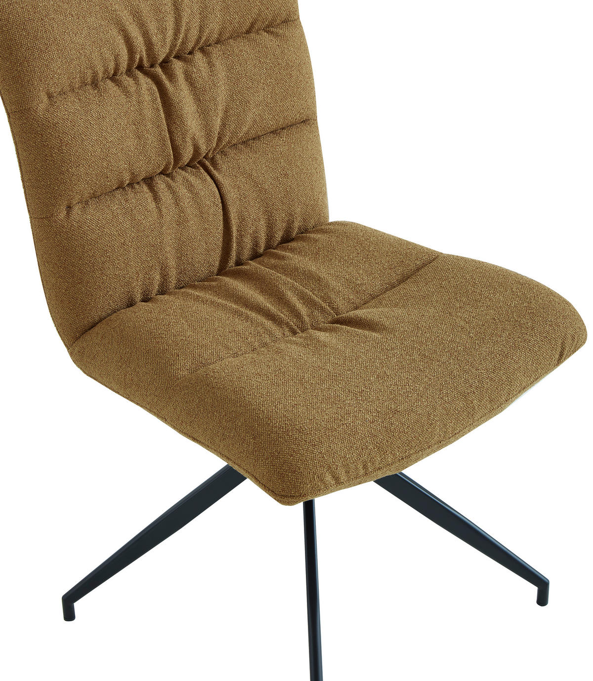 STUHL - Karamell/Schwarz, Design, Textil/Metall (51/86/64cm) - Dieter Knoll