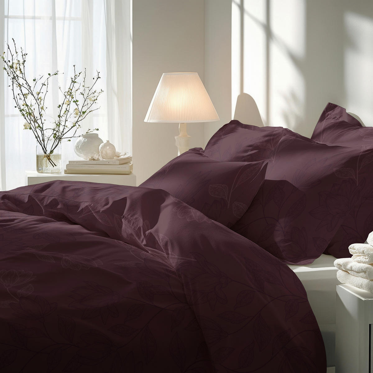 BETTWÄSCHE 2-teilig Flanell 140/200 cm  - Beere, Basics, Textil (140/200cm) - Florella