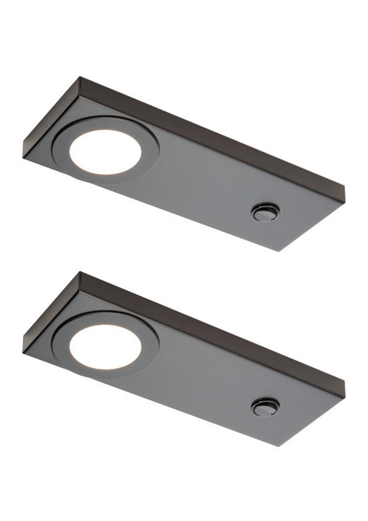 UNTERBAULEUCHTEN-SET - Schwarz, Basics, Metall (20,6/7,2/1,6cm) - HKT