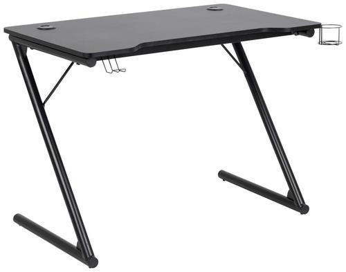 GAMINGTISCH Schwarz  - Schwarz, KONVENTIONELL, Holzwerkstoff/Metall (100/60/74cm) - Livetastic