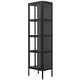 VITRINE in Schwarz  - Schwarz, Design, Glas/Metall (50/180/35cm) - Xora
