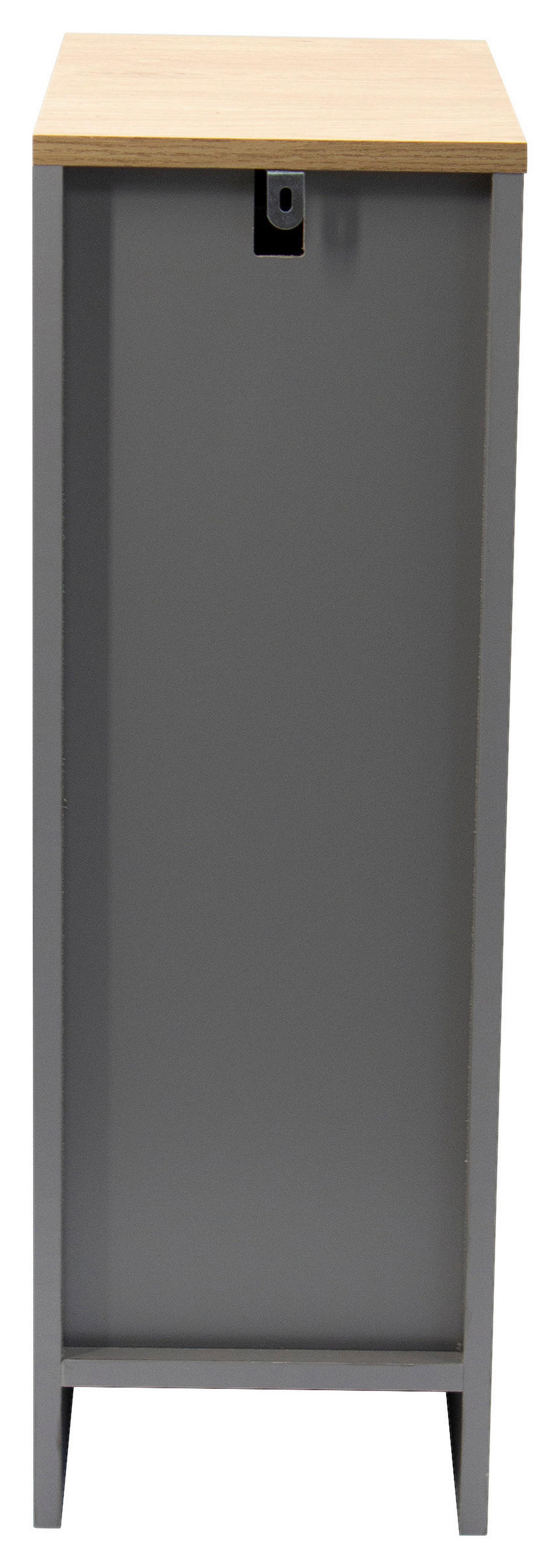 NACHTSCHRANK 19,6/60/33 cm, Grau, Eiche Artisan,  - Eiche Artisan/Grau, Basics, Holzwerkstoff (19,6/60/33cm) - Boxxx