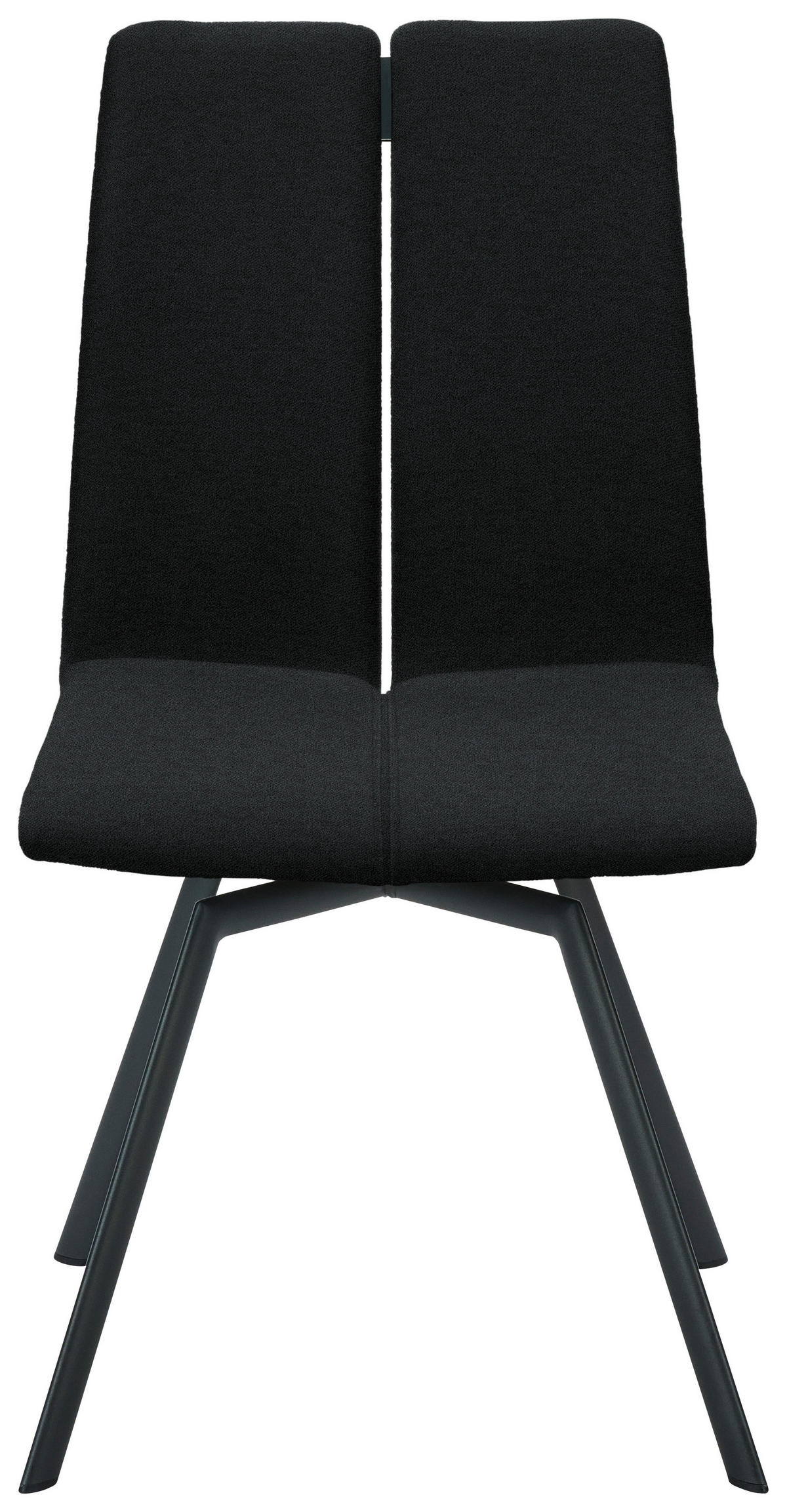 STUHL  Lederauswahl, Stoffauswahl, Typenauswahl Struktur  - Anthrazit/Dunkelblau, Design, Textil/Metall (50/92/64cm) - Venjakob