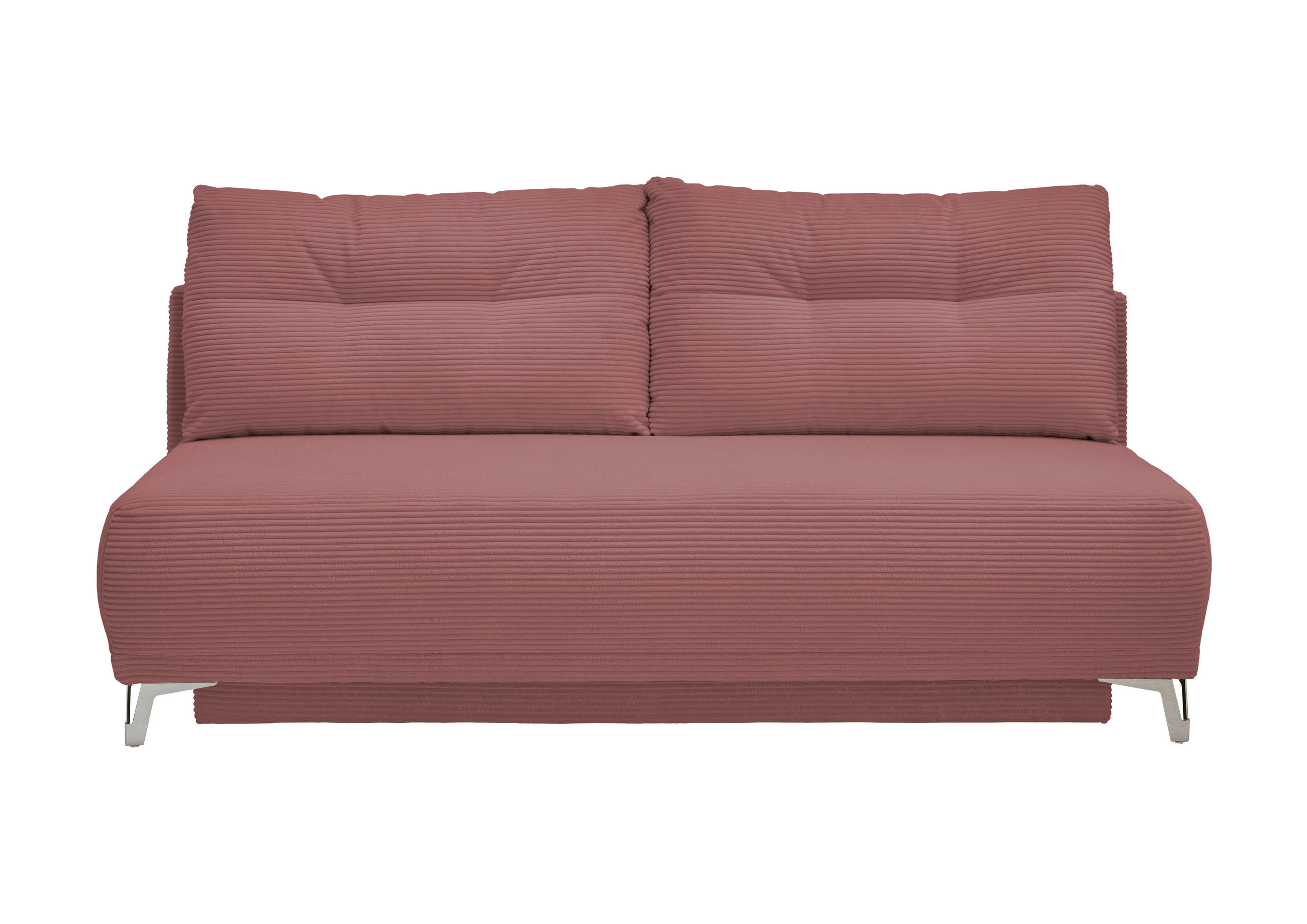 SCHLAFSOFA Cord Rot, Koralle  - Chromfarben/Koralle, MODERN, Textil/Metall (198/90/100cm) - Livetastic