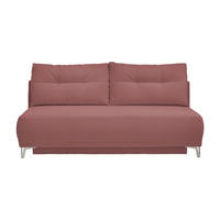 SCHLAFSOFA in Cord Rot, Koralle  - Chromfarben/Koralle, Modern, Textil/Metall (198/90/100cm) - Livetastic
