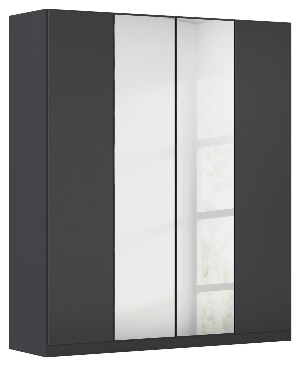 FALTTÜRENSCHRANK in Dunkelgrau  - Dunkelgrau, Holzwerkstoff (181/210/54cm) - Boxxx